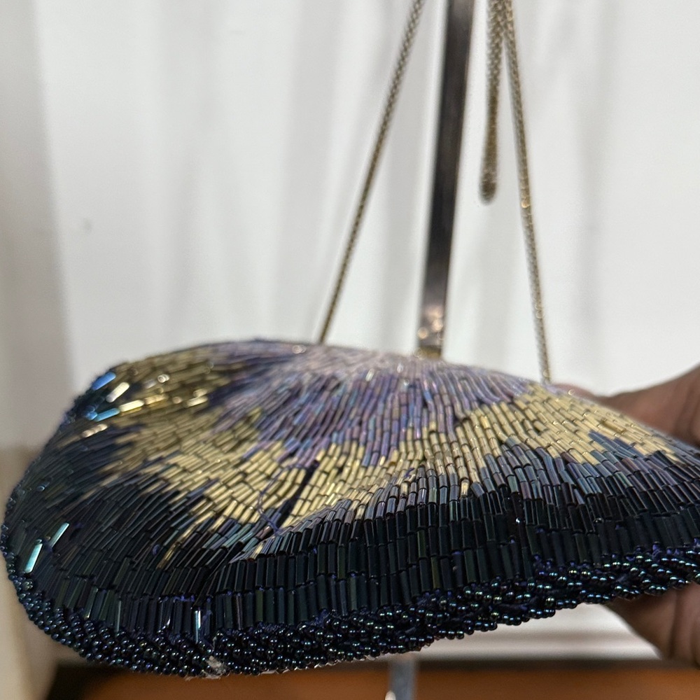 Art Deco La Regale Beaded Evening Clutch Purse - Picture 4 of 7
